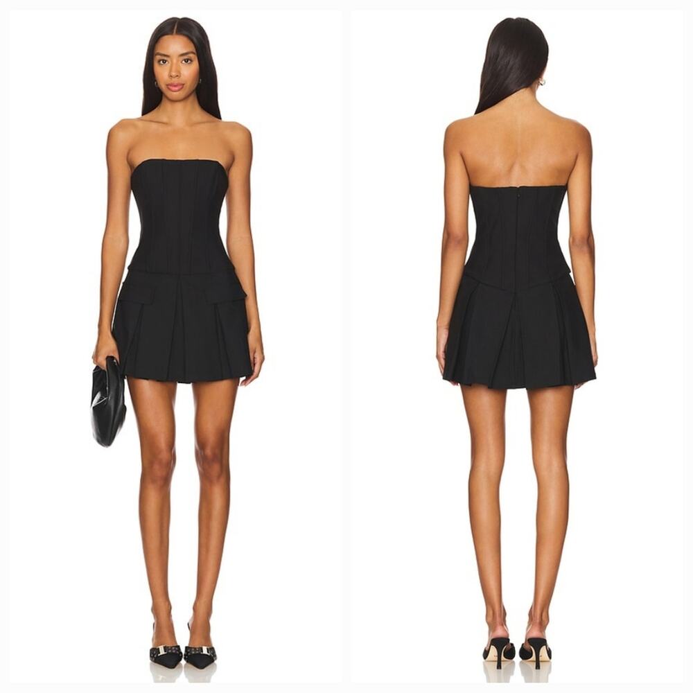 Superdown Geraldine Mini Dress in Black